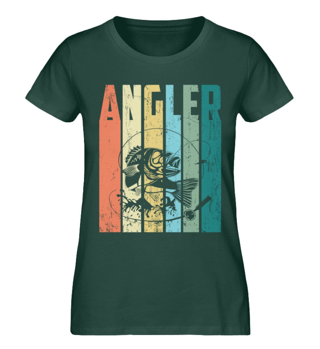 Ein Angler - Damen Premium Bio Shirt Glazed Green S