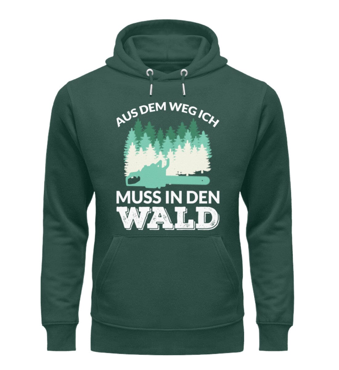 Aus dem Weg ich muss in den Wald - Unisex Premium Bio Hoodie Glazed Green S