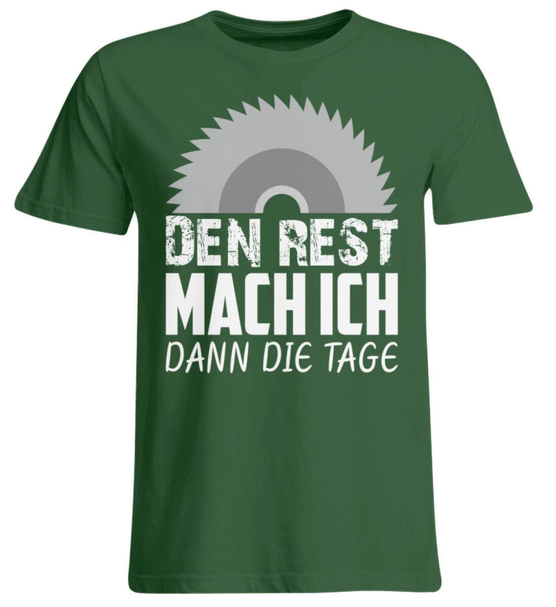 Den Rest mach ich die Tage - Übergrößenshirt Bottle Green 3XL