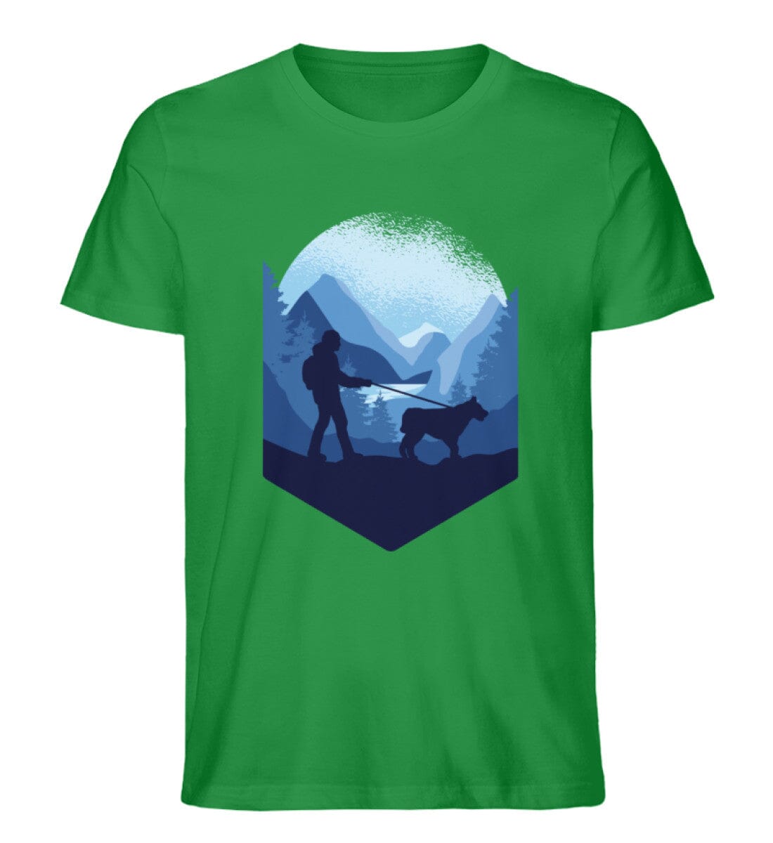 Mit dem Hund in der Natur - Unisex Premium Bio Shirt Fresh Green S