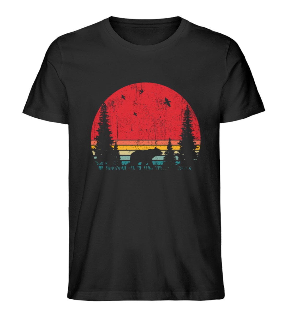 Tiere im Wald Bär - Unisex Premium Bio Shirt Black XS