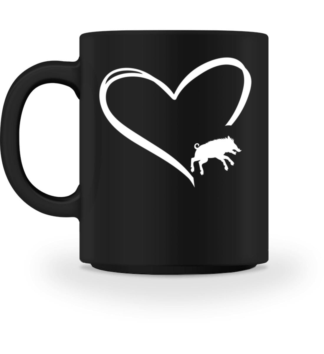 Tier im Herz Wildschwein - Tasse Black M
