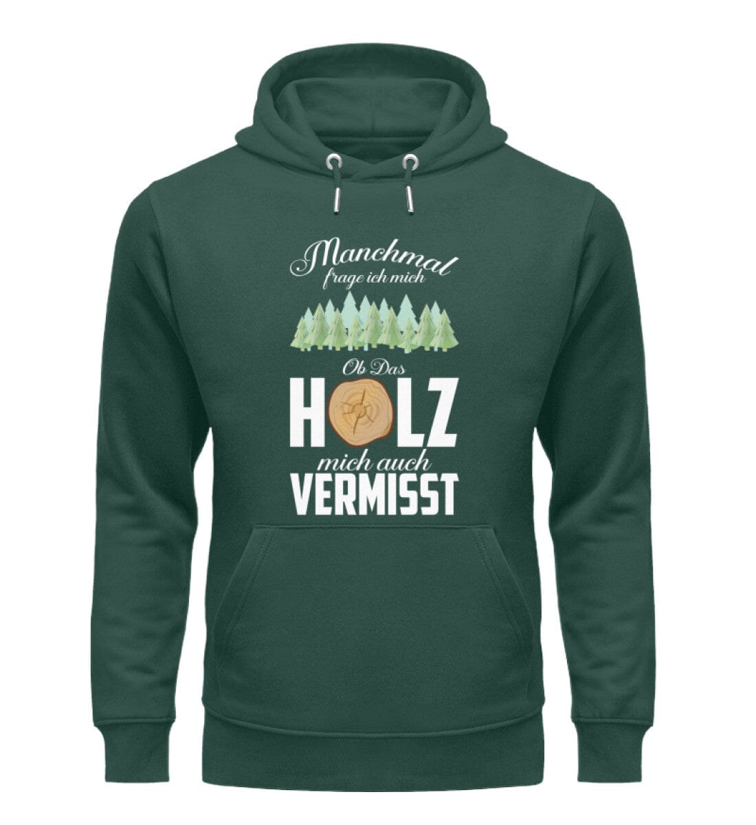 Holz vermisst mich - Unisex Premium Bio Hoodie Glazed Green S