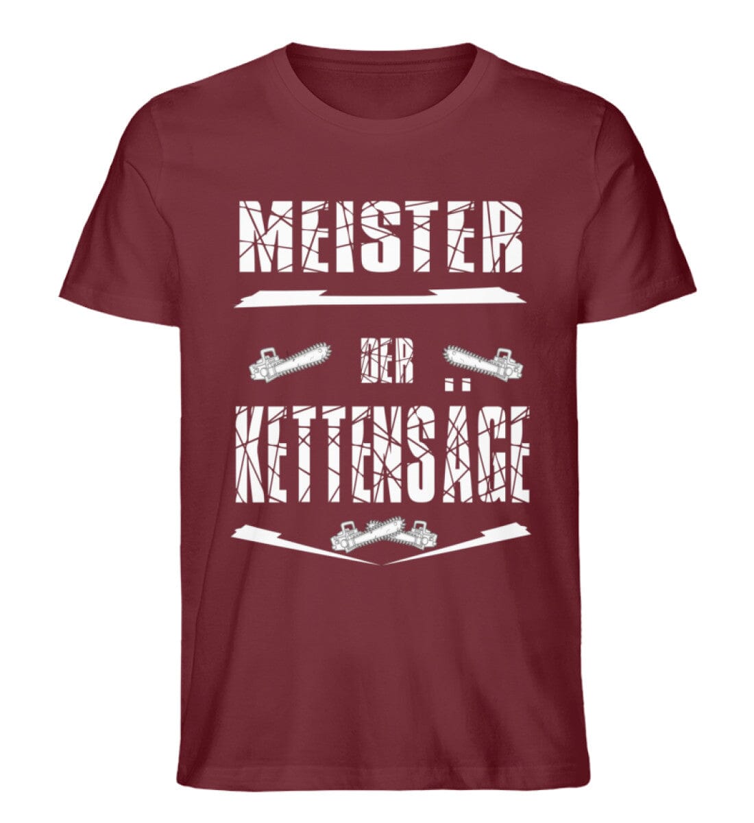 Meister der Kettensäge - Unisex Premium Bio Shirt Burgundy S
