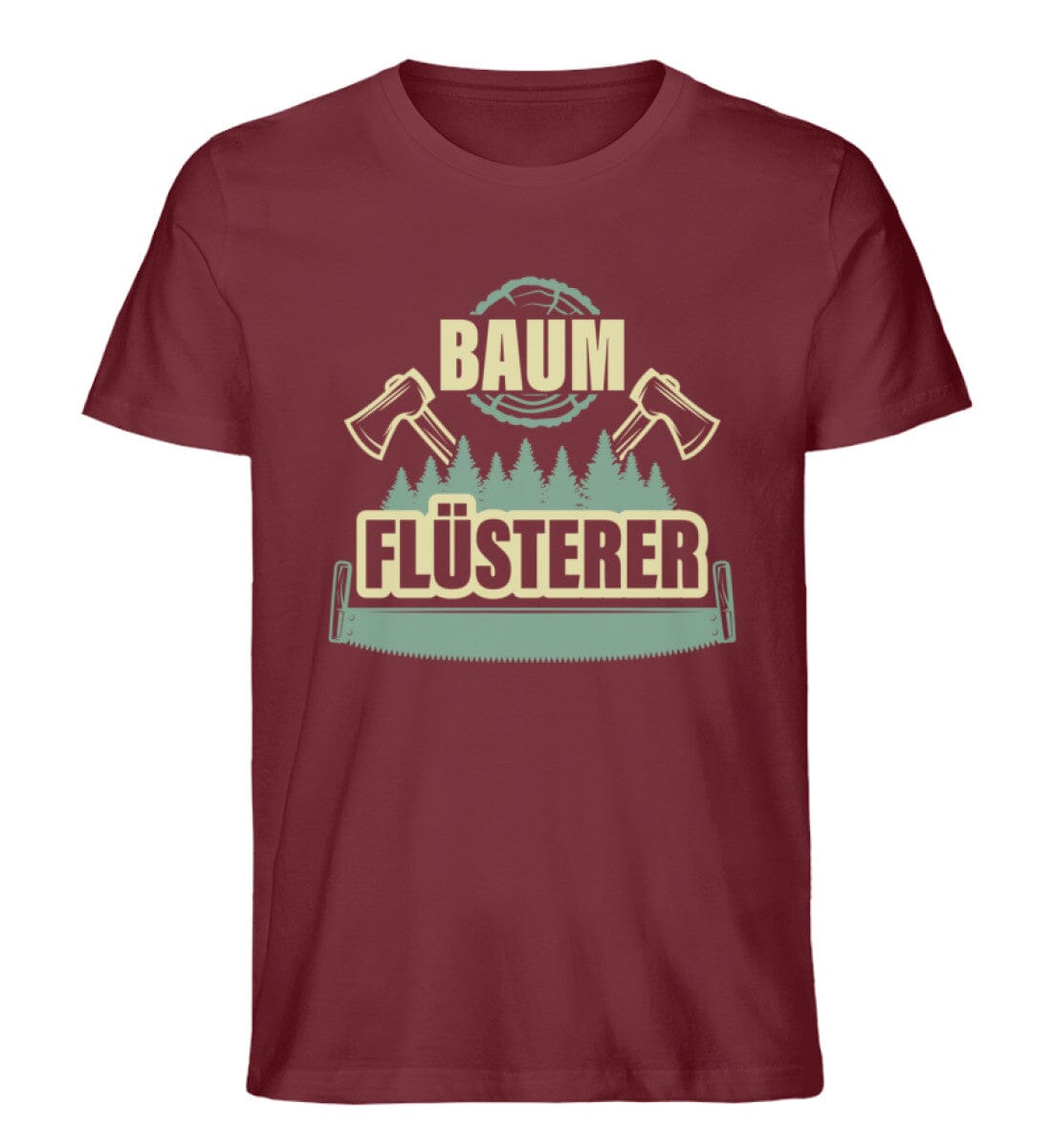 Baum Flüsterer - Unisex Premium Bio Shirt Burgundy S