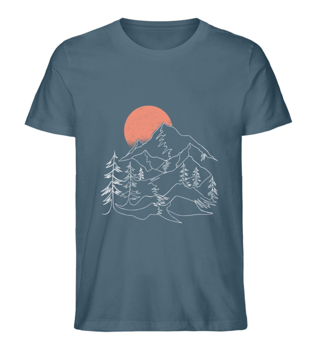 Sonnenuntergang über den Bergen - Unisex Premium Bio Shirt Stargazer S