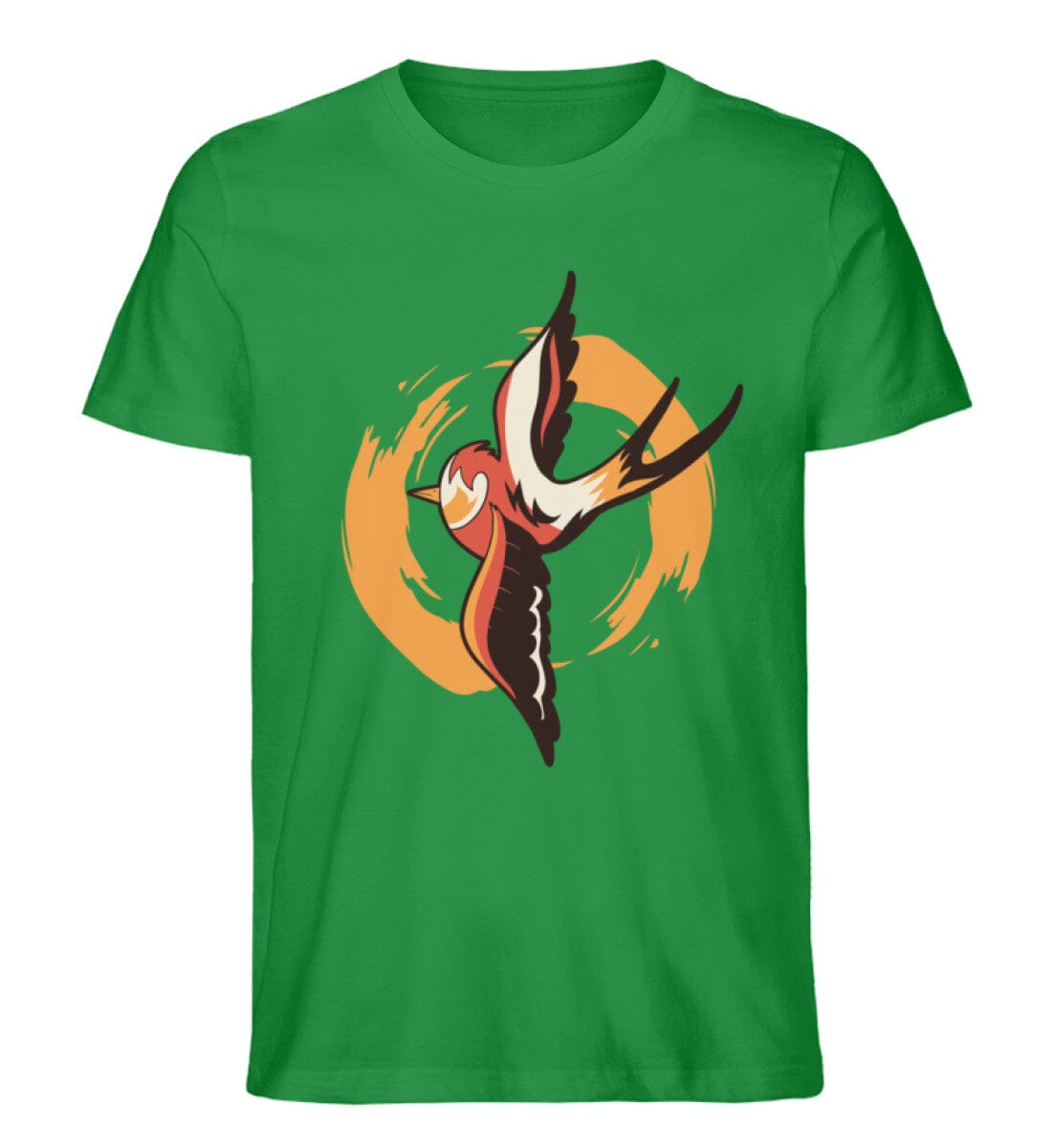 Vogel fliegt im Kreis - Unisex Premium Bio Shirt Fresh Green S