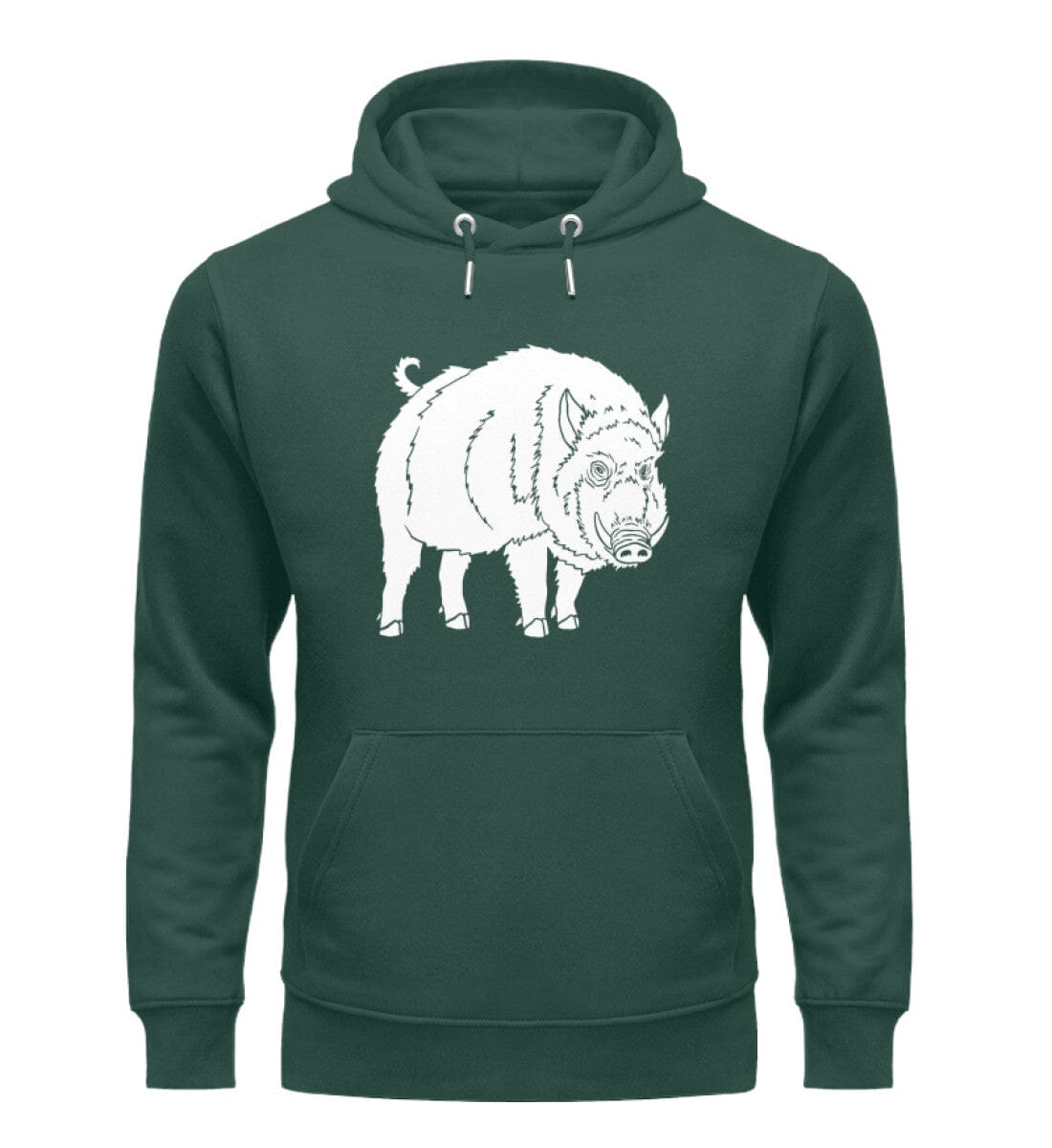 Tier des Waldes Wildschwein gezeichnet - Unisex Premium Bio Hoodie Glazed Green S