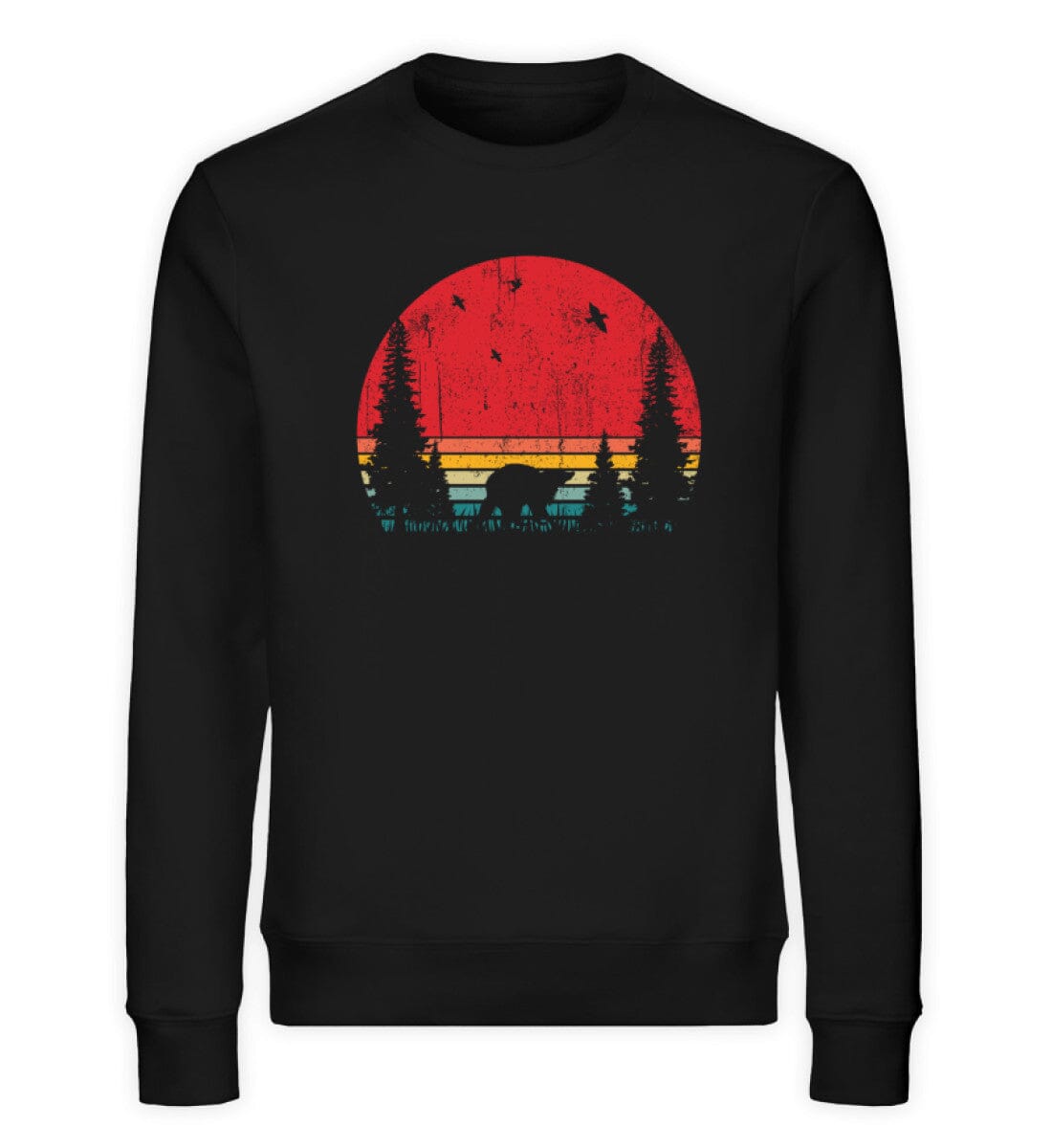 Tiere im Wald Stinktier - Unisex Bio Sweatshirt Black XS