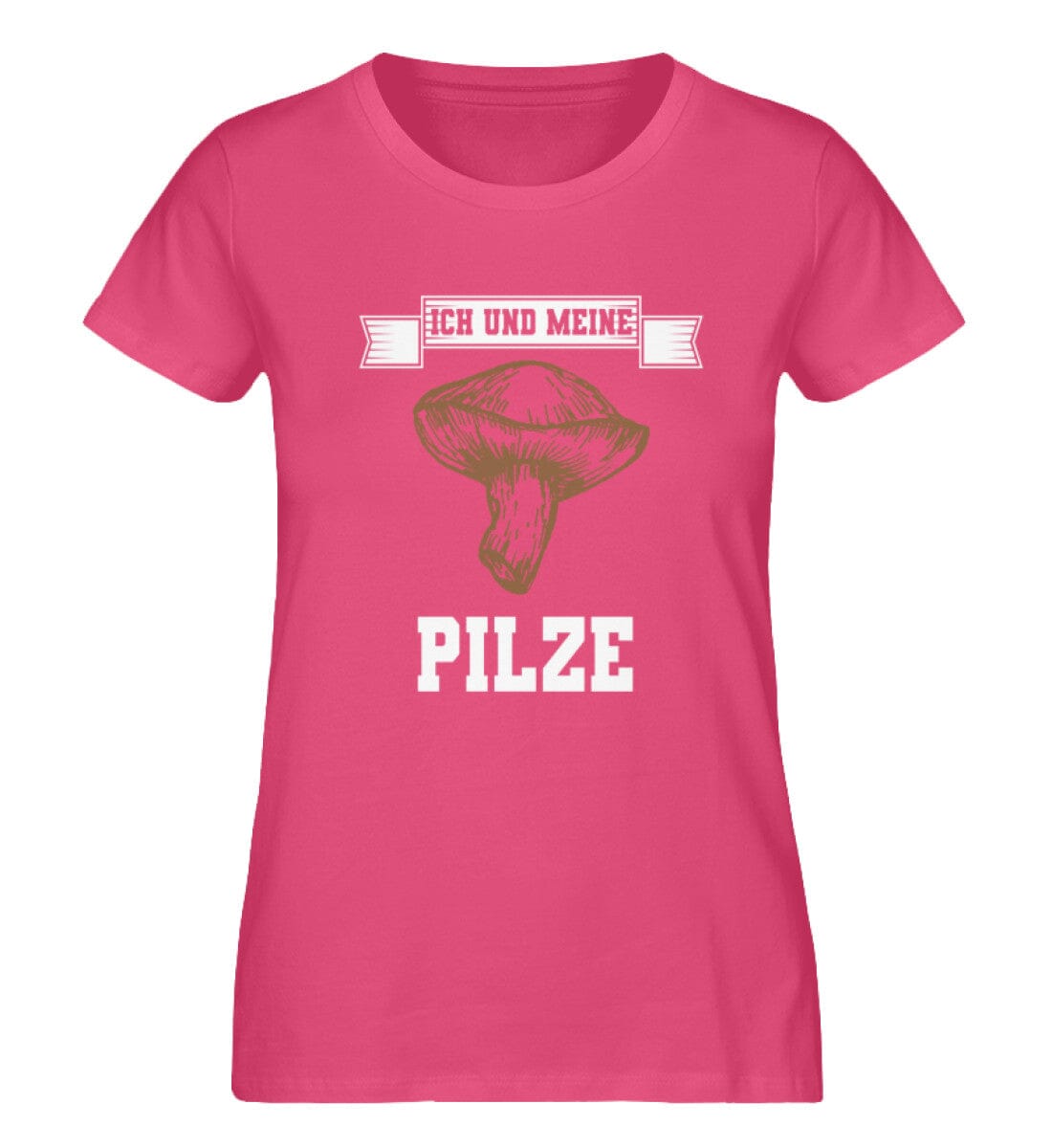 Ich und meine Pilze - Damen Premium Bio Shirt Pink Punch S
