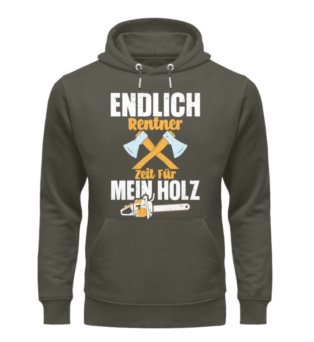 Endlich Rentner Zeit für mein Holz - Unisex Premium Bio Hoodie Khaki XS