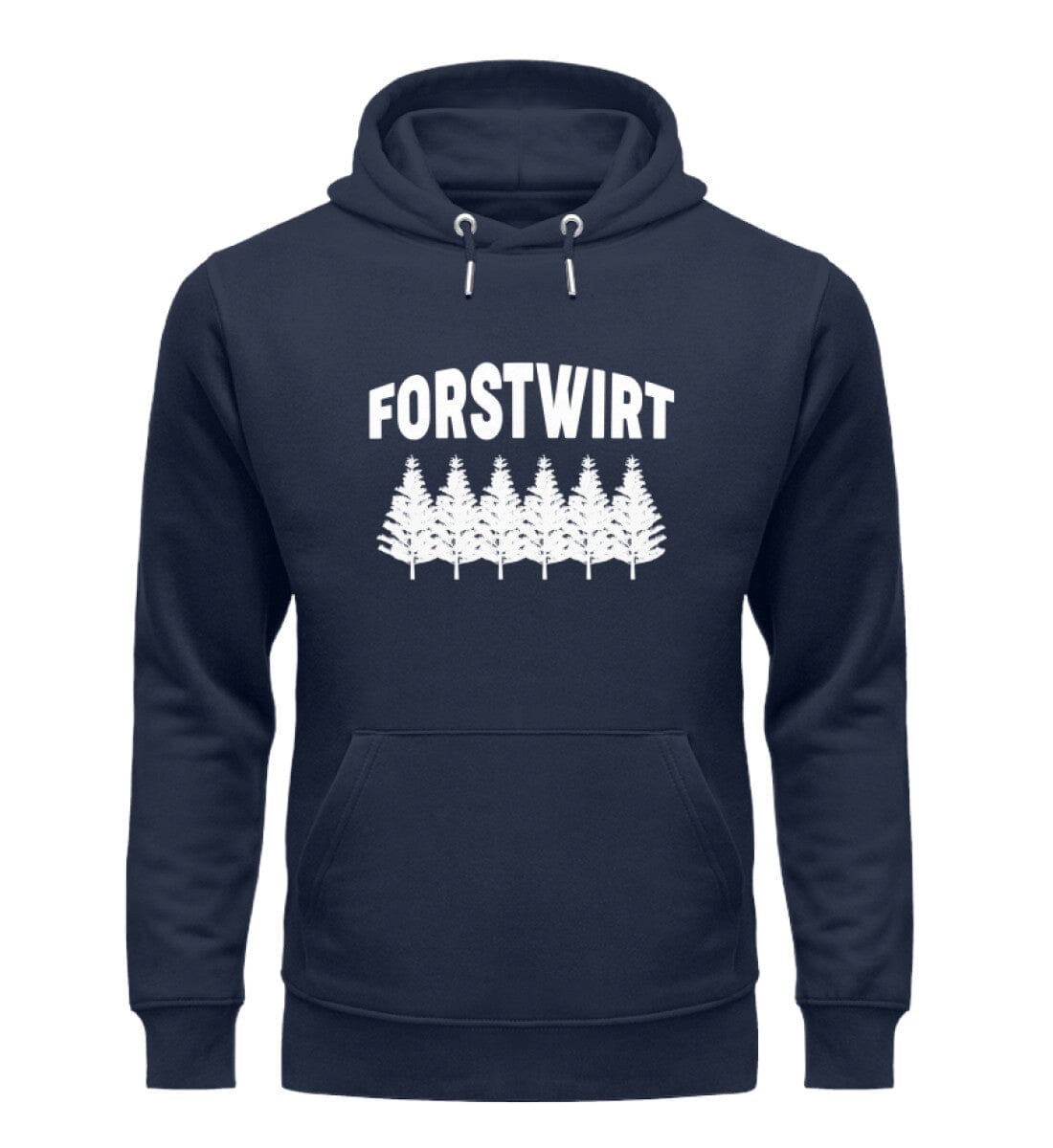 FORSTWIRT MIT BÄUMEN - Unisex Premium Bio Hoodie French Navy XS