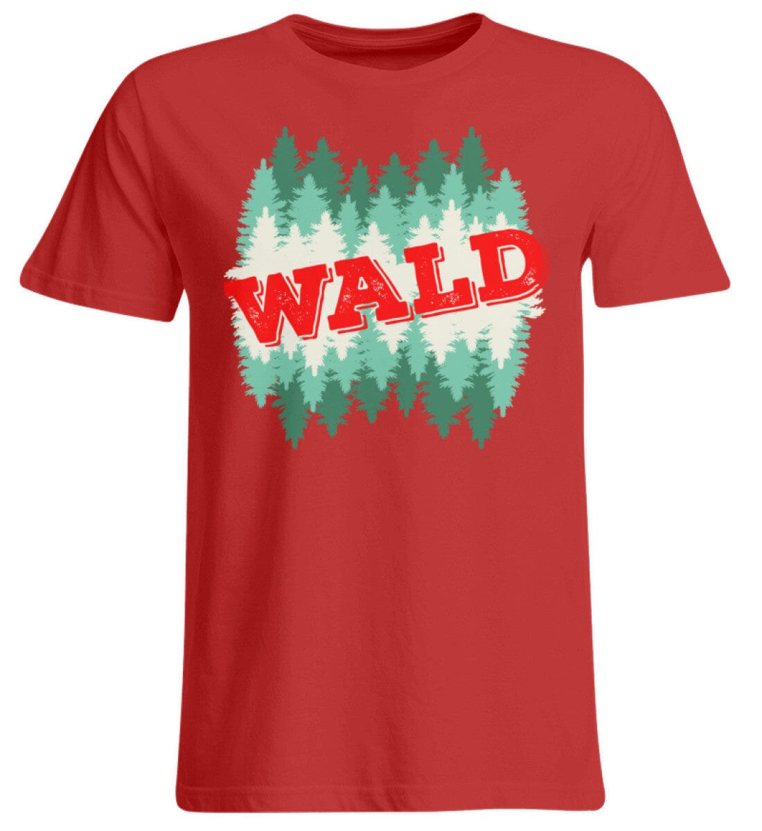 Der Wald in rot - Übergrößenshirt Red 3XL