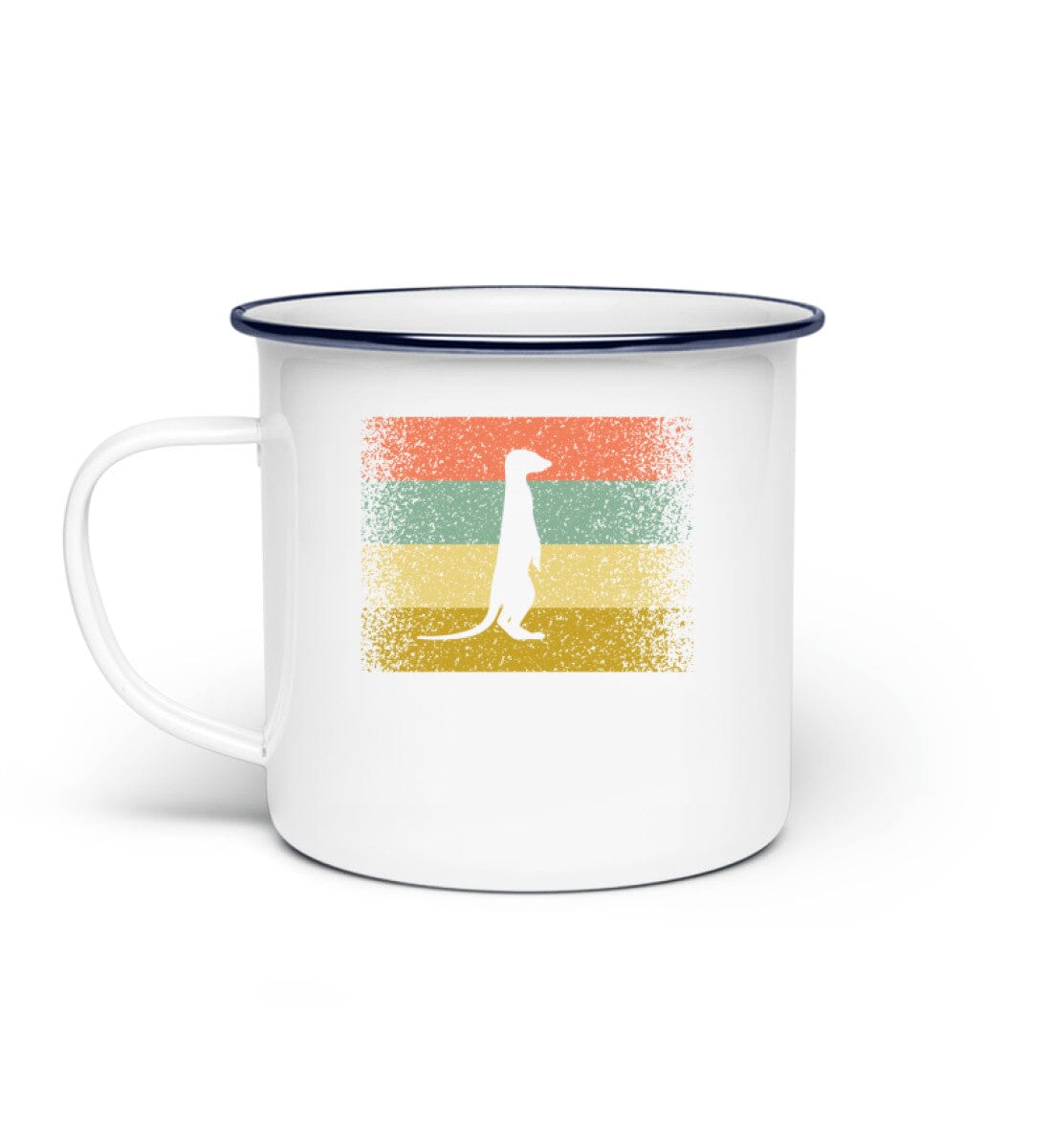 Ein Erdmännchen - Emaille Tasse White Einheitsgröße