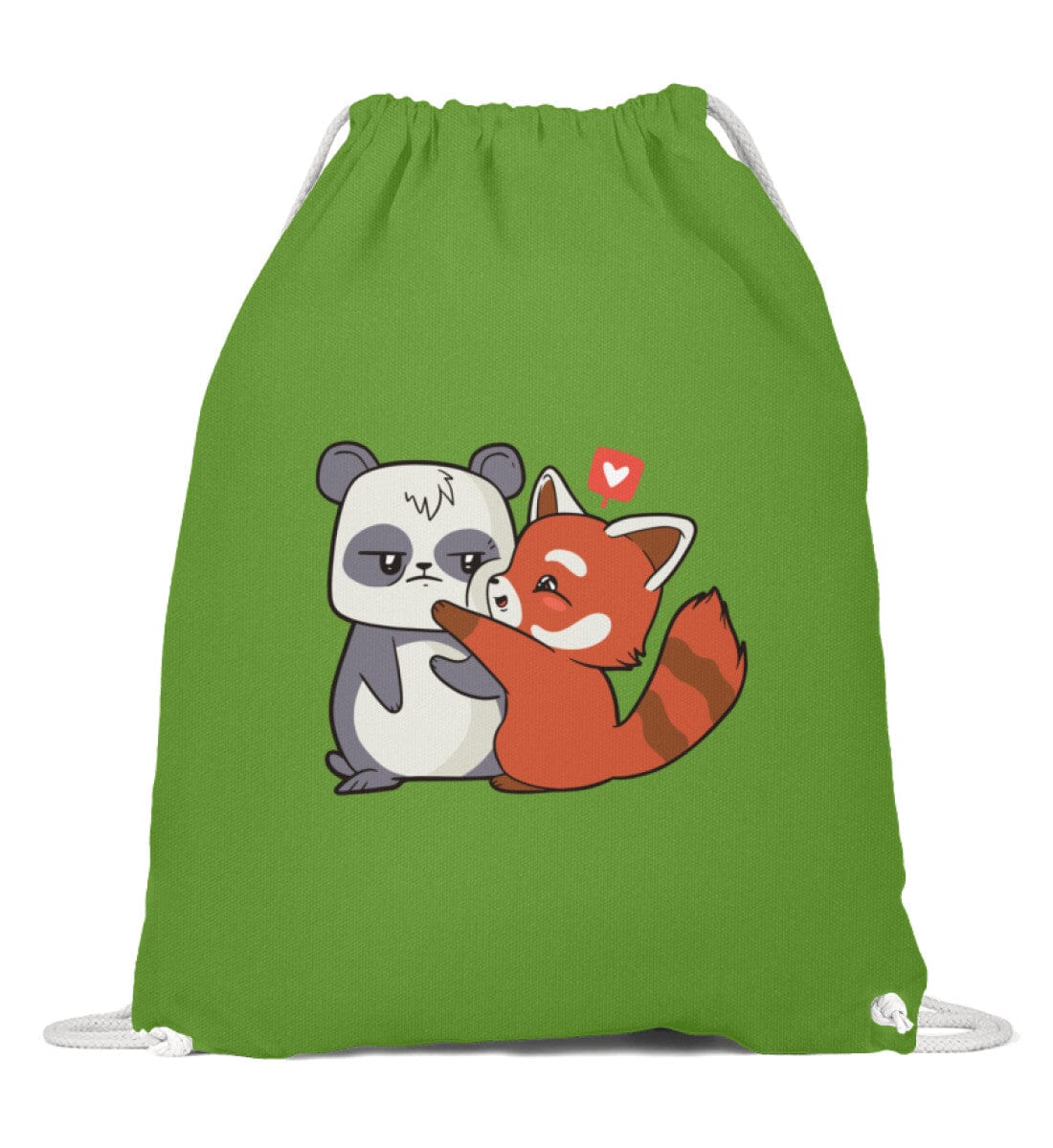 Fuchs und die Liebe - Baumwoll Gymsac LimeGreen 37cm-46cm