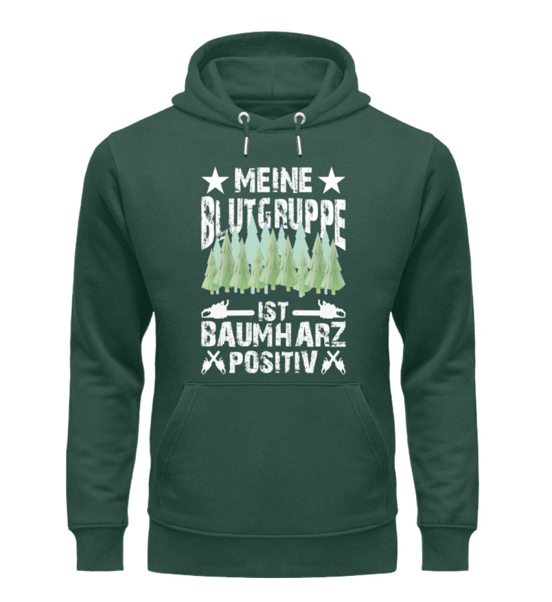 Meine Blutgruppe ist Baumharz positiv - Unisex Premium Bio Hoodie Glazed Green S