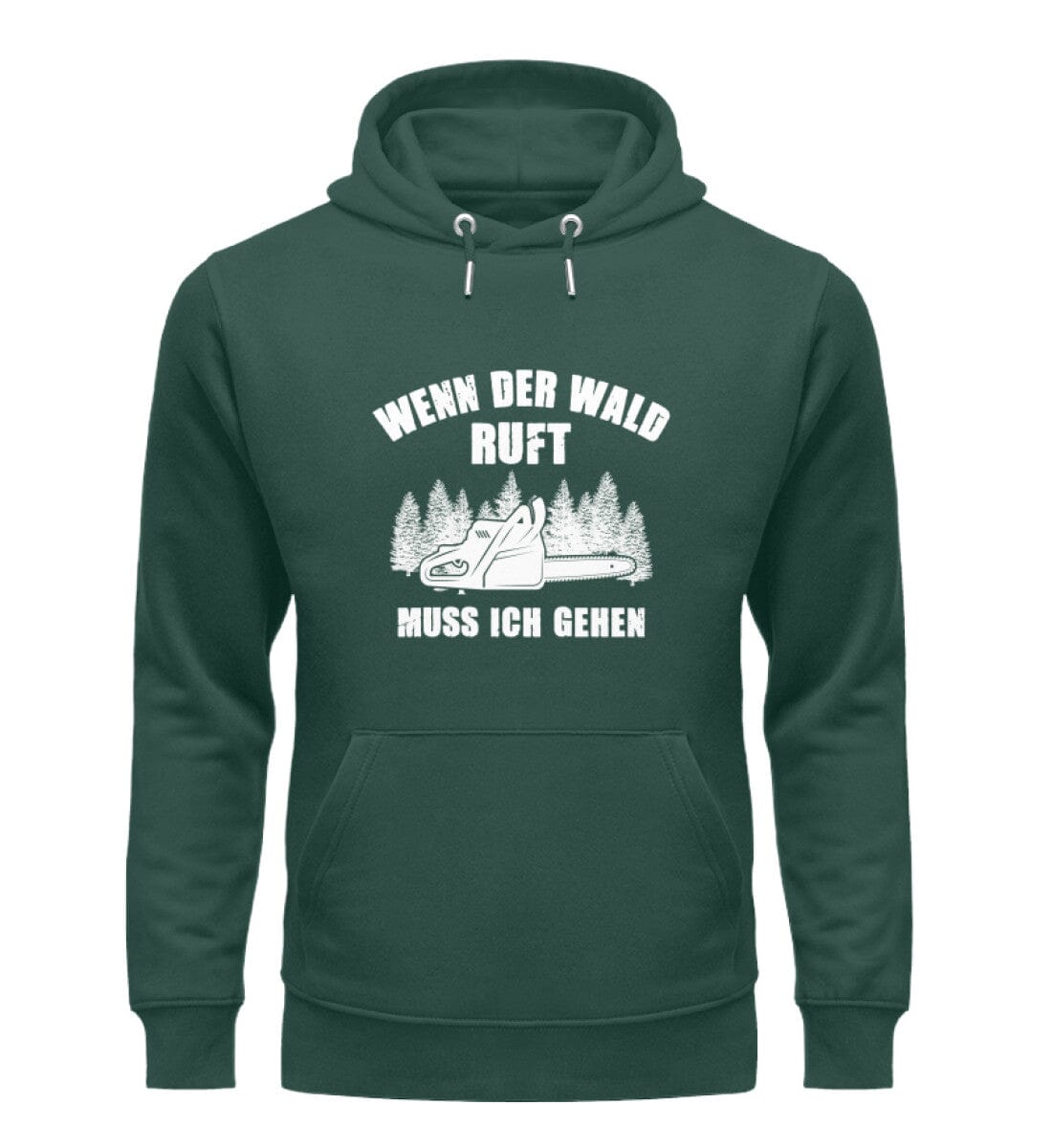 WENN DER WALD RUFT MUSS ICH GEHEN - Unisex Premium Bio Hoodie Glazed Green S