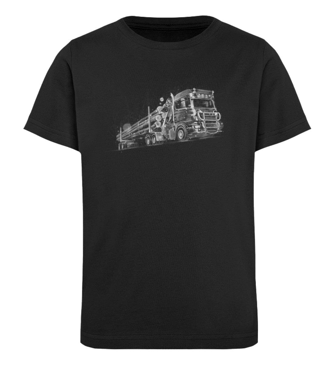 Holztransport - Kinder Bio Shirt Black 12/14 (152/164)