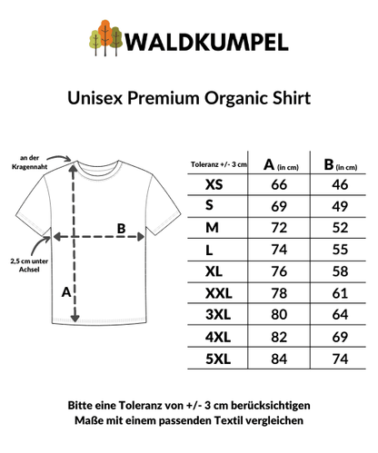 Wellen Wasser Wuff Kajak und Hund - Unisex Premium Bio Shirt 