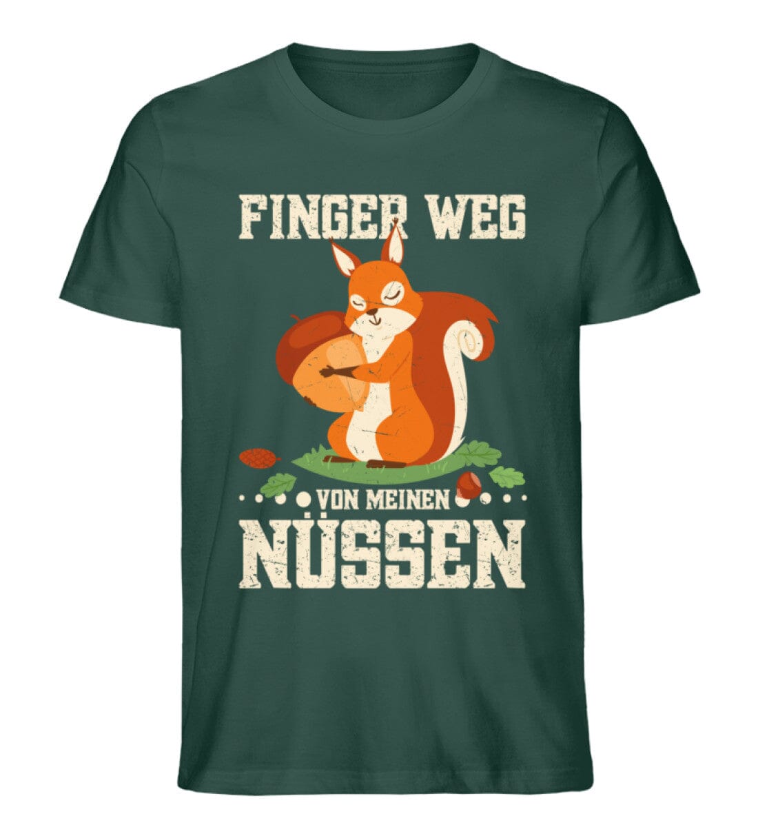 Finger weg von meinen Nüssen Eichhörnchen - Unisex Premium Bio Shirt Glazed Green S 