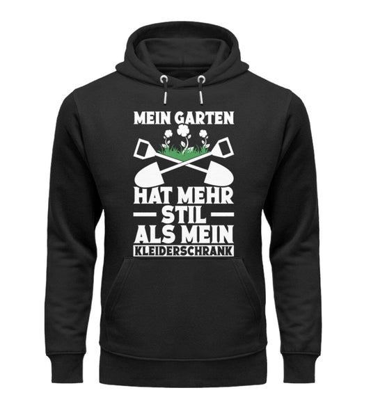 Garten hat mehr Stil als mein Kleiderschrank - Unisex Premium Bio Hoodie Black XS 