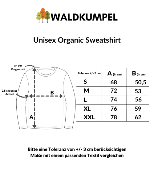 Holz machen ohne App - Unisex Bio Sweatshirt