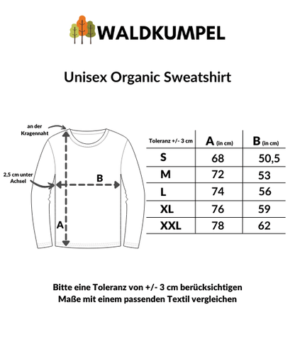 Waldtier in der Natur Waschbär  - Unisex Bio Sweatshirt