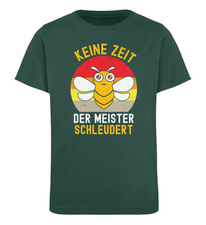 Keine Zeit der Meister schleudert - Kinder Bio Shirt Glazed Green 12/14 (152/164) 