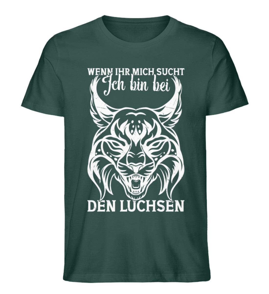 Ich bin bei den Luchsen - Unisex Premium Bio Shirt Glazed Green S 