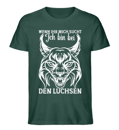 Ich bin bei den Luchsen - Unisex Premium Bio Shirt Glazed Green S 