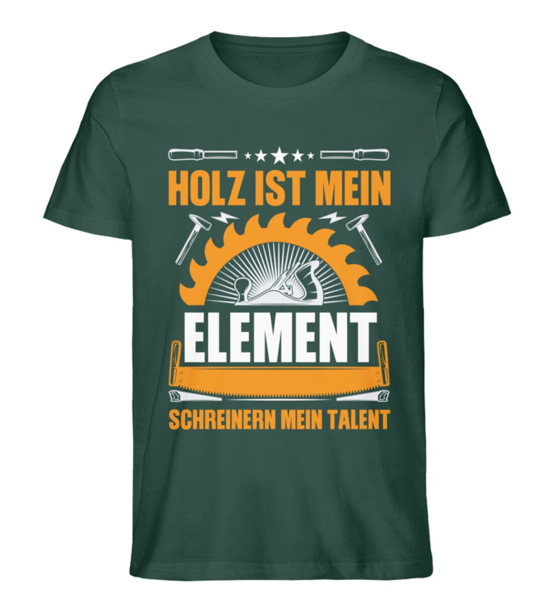 Holz mein Element Schreinern mein Talent - Unisex Premium Bio Shirt Glazed Green S 