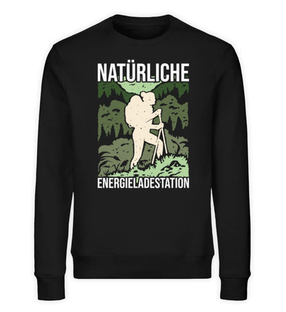 Natürliche Energieladestation - Unisex Bio Sweatshirt Black XS 