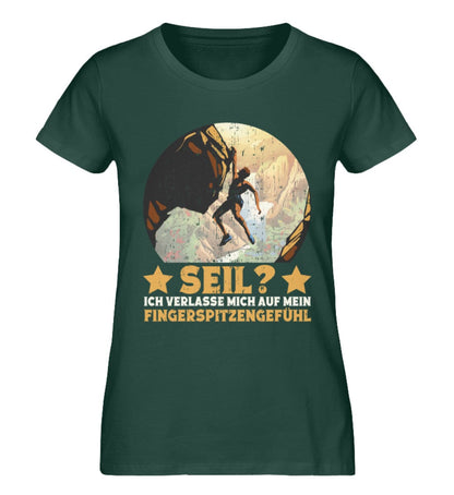 Seil Ich verlasse mich auf mein Fingerspitzengefühl - Damen Premium Bio Shirt Glazed Green S 