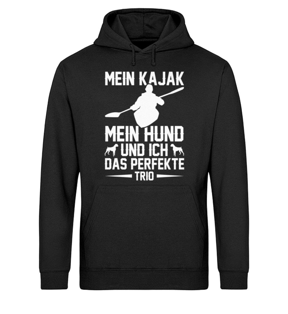 Perfekte Trio Ich Kajak und Hund - Unisex Bio Hoodie Black XS 