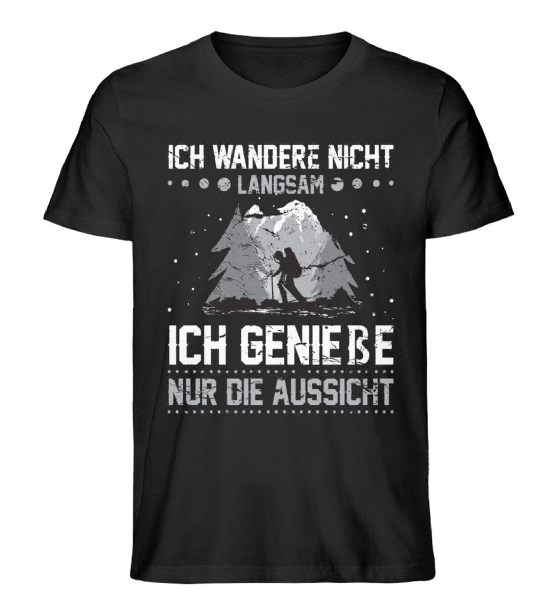 Ich wandere nicht langsam - Unisex Premium Bio Shirt Black XS 