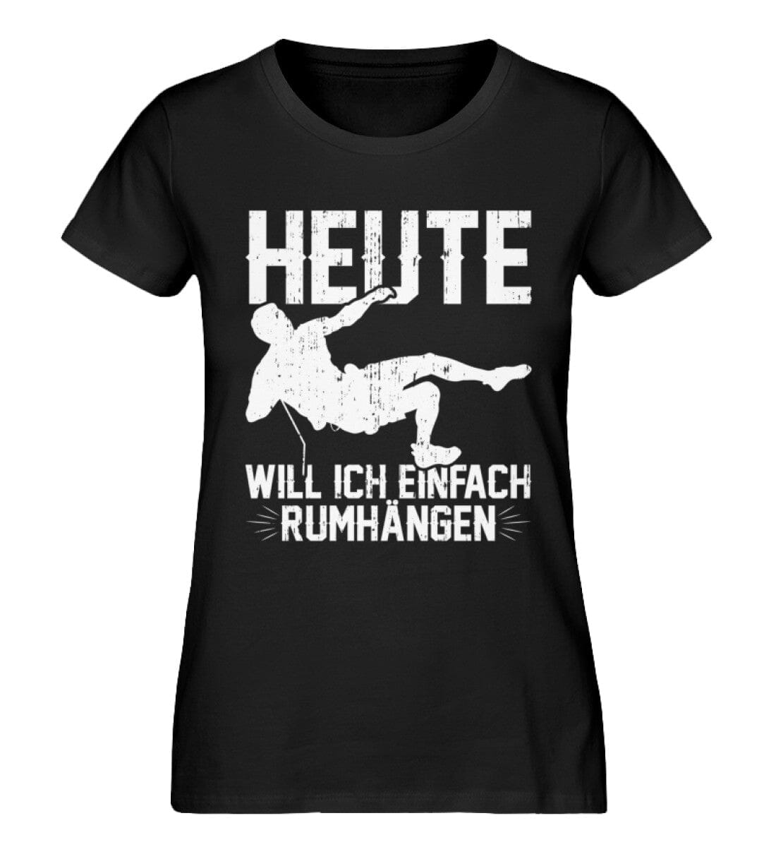 Heute will ich einfach rumhängen - Damen Premium Bio Shirt Black XS 