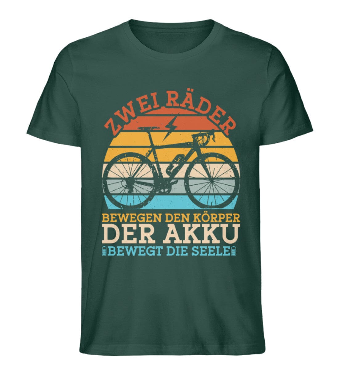 Räder bewegen den Körper Akku die Seele - Unisex Premium Bio Shirt Glazed Green S 