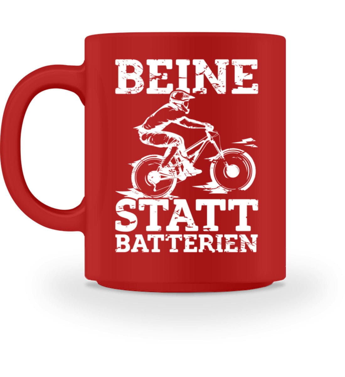 Beine statt Batterien - Tasse Red M 