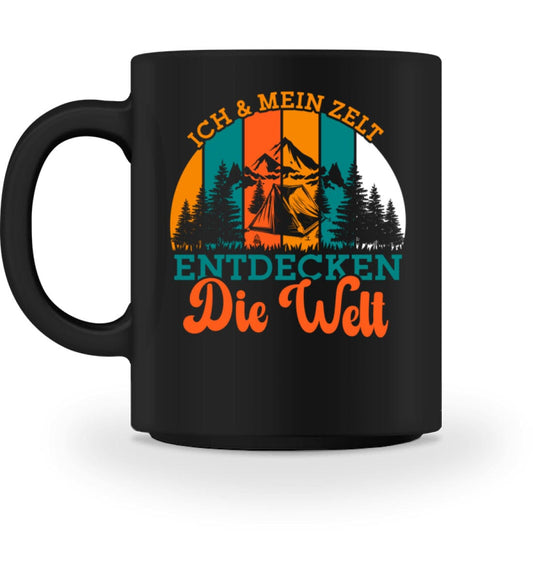 Ich und mein Zelt entdecken die Welt - Tasse Black M 