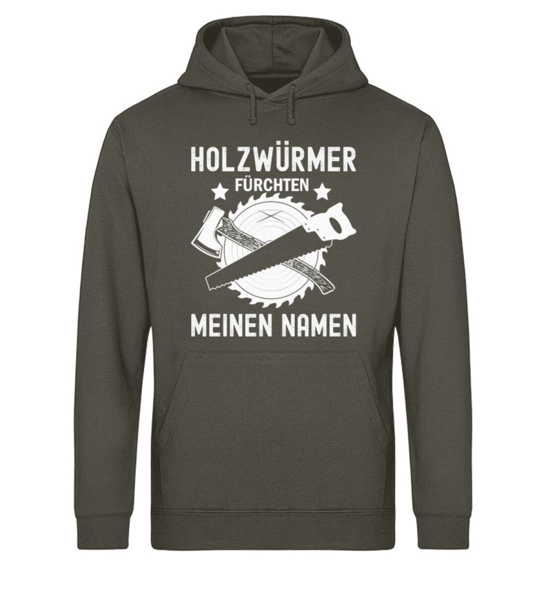 Holzwürmer fürchten meinen Namen - Unisex Bio Hoodie Khaki S 