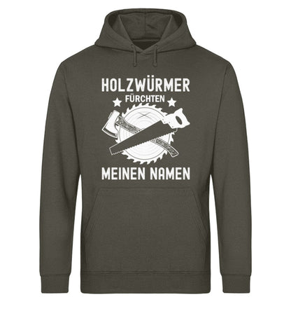 Holzwürmer fürchten meinen Namen - Unisex Bio Hoodie Khaki S 