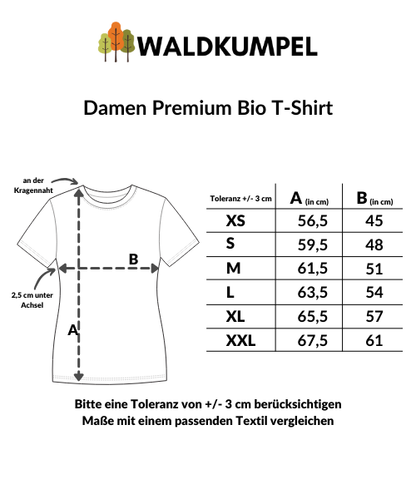 Energieladestation Wald mit Bergen - Damen Premium Bio T-Shirt