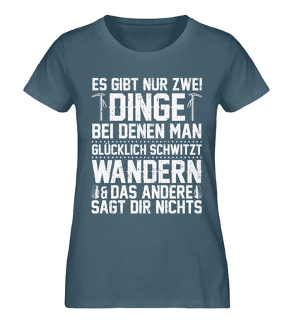 Zwei Dinge bei denen man glücklich schwitzt wandern - Damen Premium Bio Shirt Stargazer XS 