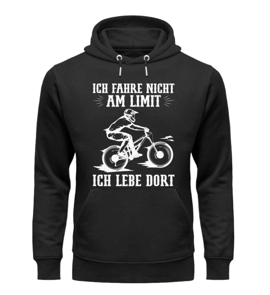 Fahre nicht am Limit ich lebe dort - Unisex Organic Hoodie Black XS 