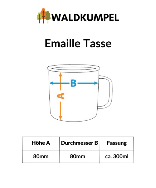 Ich rede nur mit Bergen und Hund - Emaille Tasse