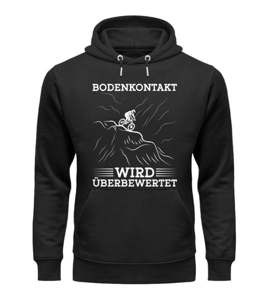 Bodenkontakt wird überbewertet - Unisex Organic Hoodie Black XS 