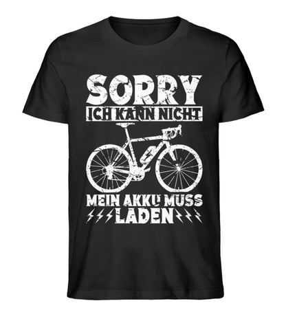 Ich kann nicht mein Akku muss laden - Unisex Premium Bio Shirt Black XS 