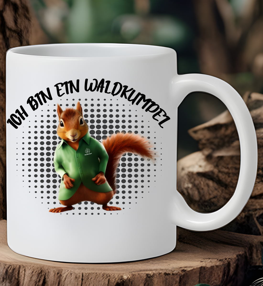 Ich bin ein Waldkumpel Eichhörnchen - Tasse (personalisierbar)