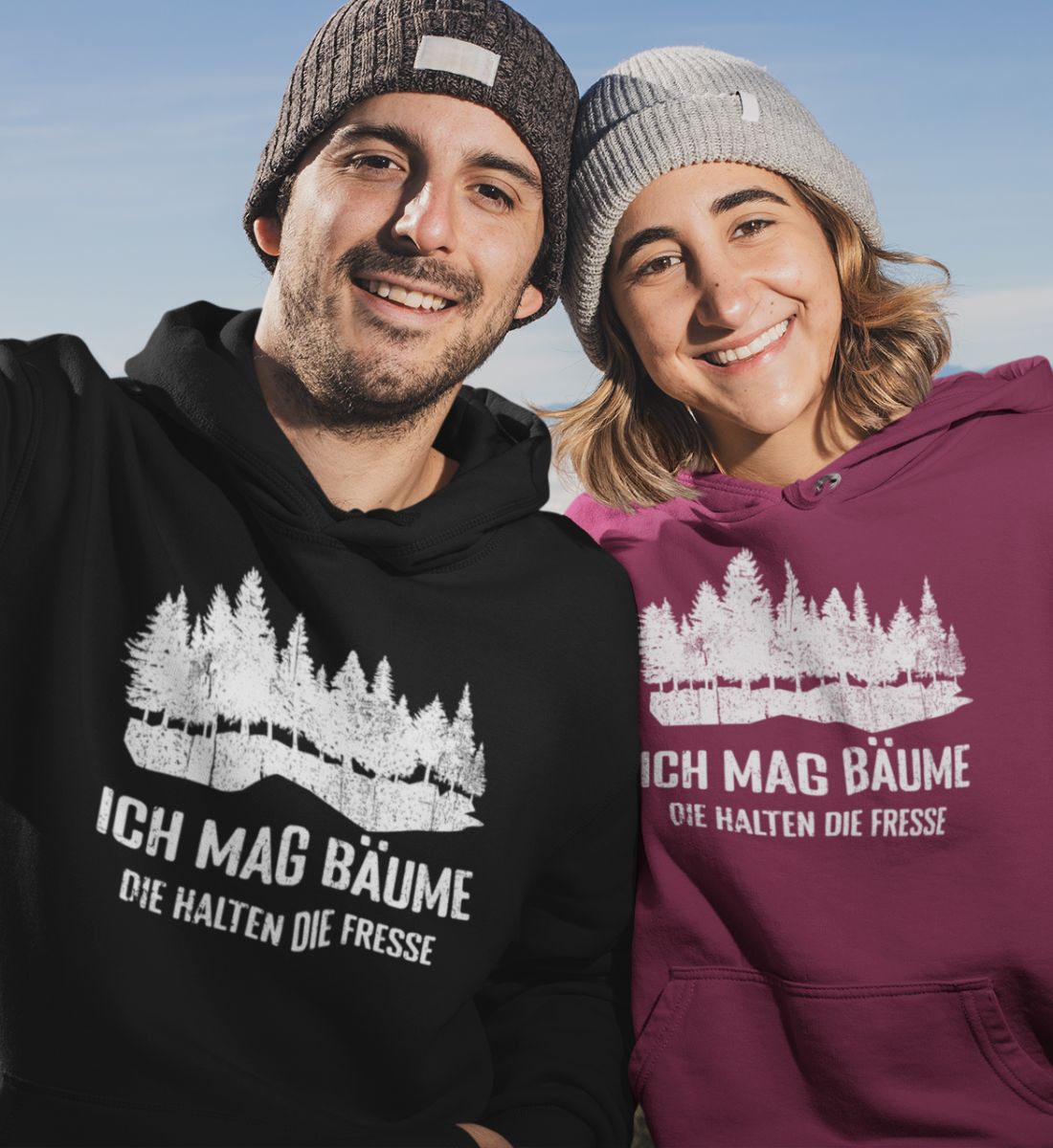 Bäume halten die Fresse  - Unisex Bio Hoodie