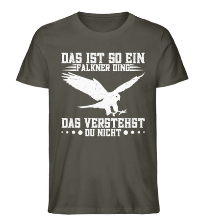 Das ist ein Falkner Ding - Unisex Premium Bio Shirt Khaki S 